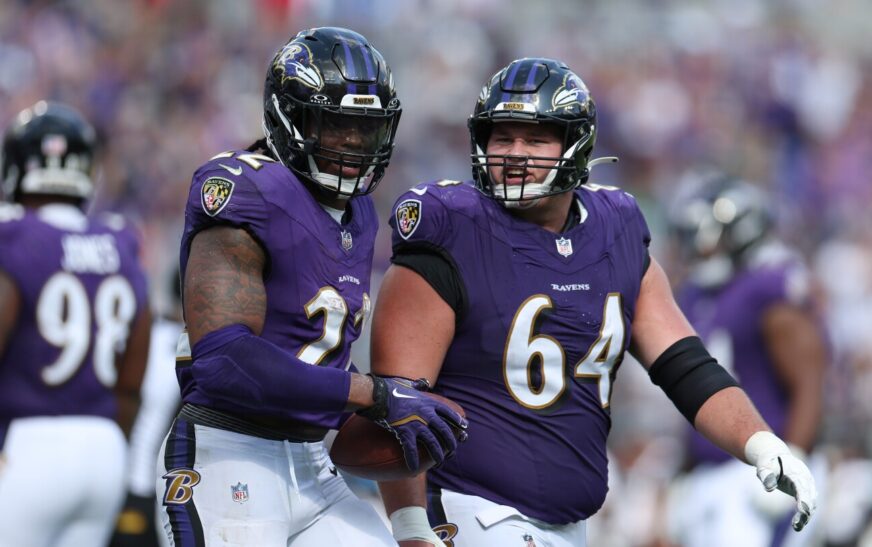Ravens list Tyler Linderbaum as questionable, Andrew Vorhees doubtful for Sunday night