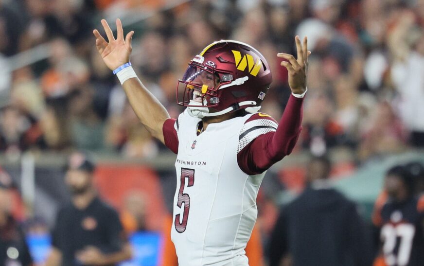 Jayden Daniels can set the rushing record for QBs in first four NFL games