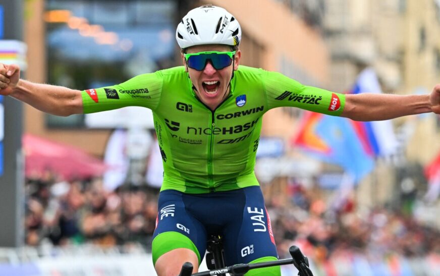 Tadej Pogacar wins world championships road race, completes cycling’s rare triple crown