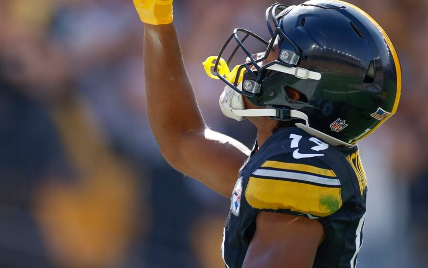 Calvin Austin scores his second touchdown of the night