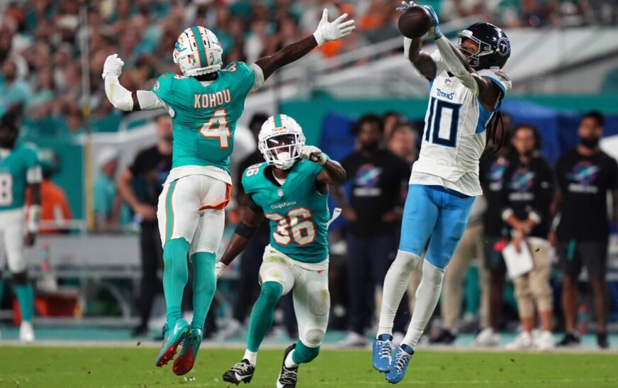 Titans lead Dolphins 9-3 at halftime in battle of backup quarterbacks