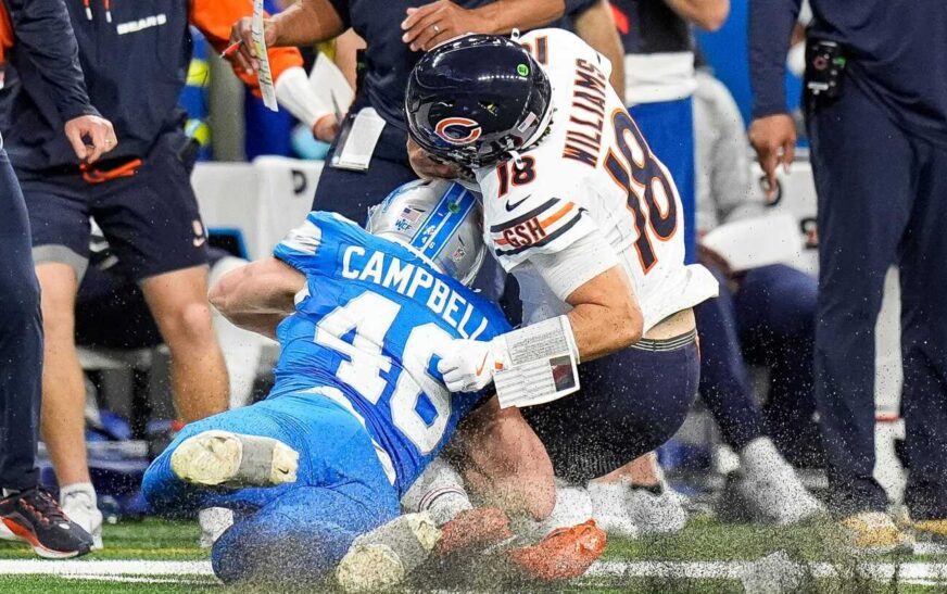 Caleb Williams on Jack Campbell’s hit to his left knee: “I didn’t really appreciate the play”