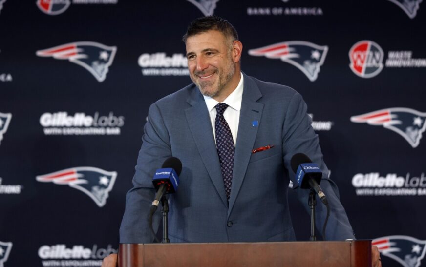 Mike Vrabel and Ben Johnson are co-favorites in betting odds for 2025 Coach of the Year