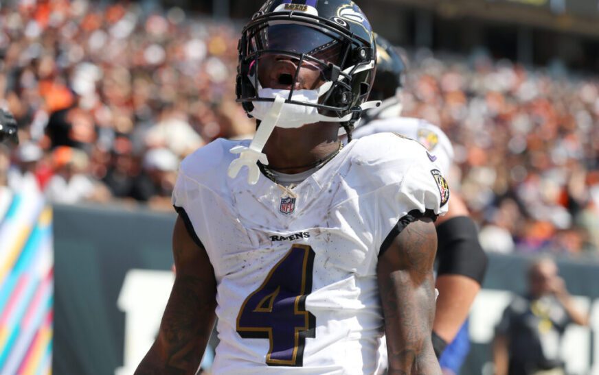 Ravens WR Zay Flowers Changes Agents